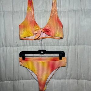 SHEIN Velvet Material Yellow/Orange Bikini